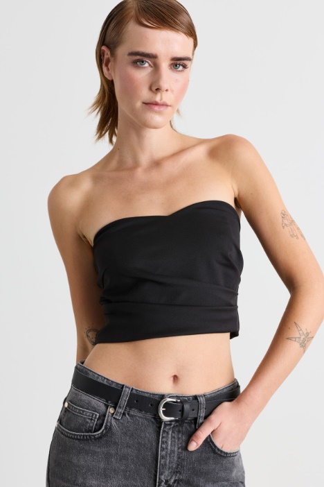 Stretch jersey mini bustier - Intrend