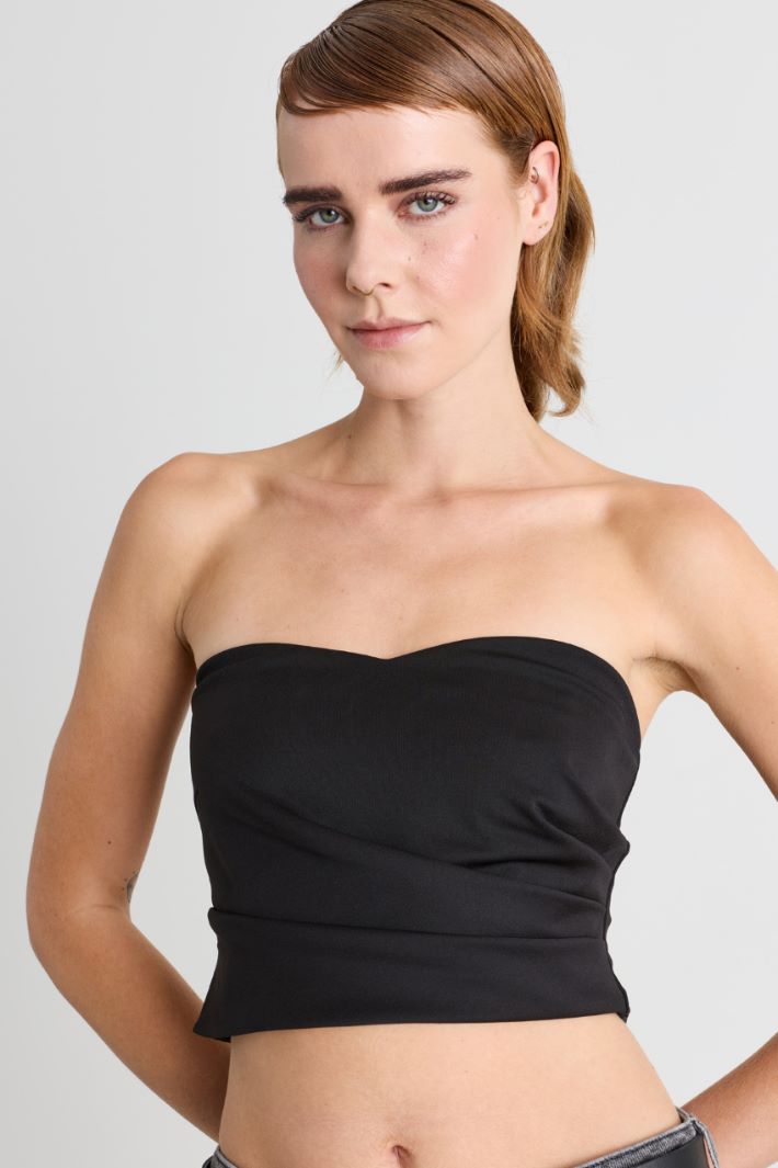 Mini bustier in jersey stretch - NERO - Intrend - 3