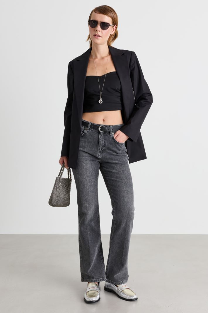 Mini bustier in jersey stretch - NERO - Intrend