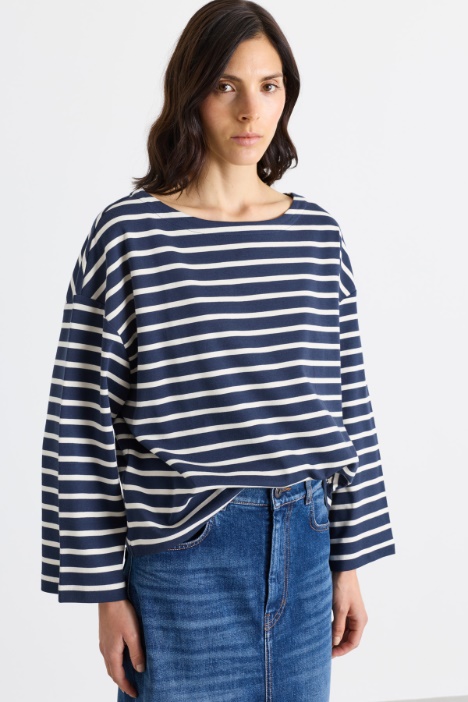 T-shirt boxy à col bateau - Intrend