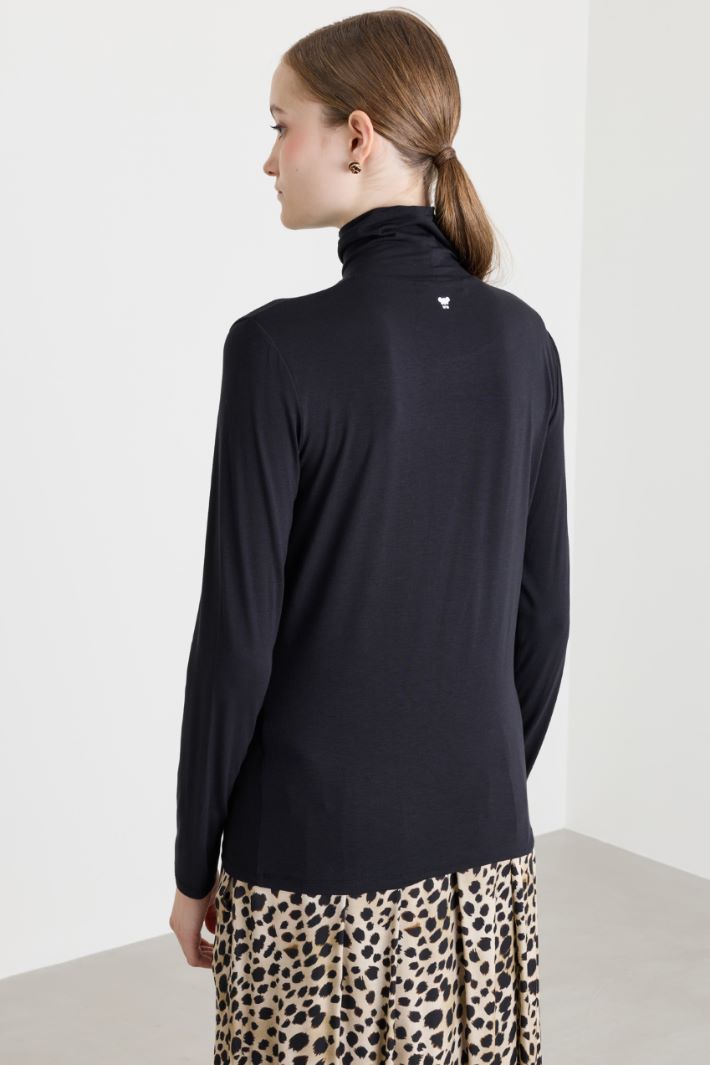 Dolcevita in jersey stretch - NERO - Intrend - 4