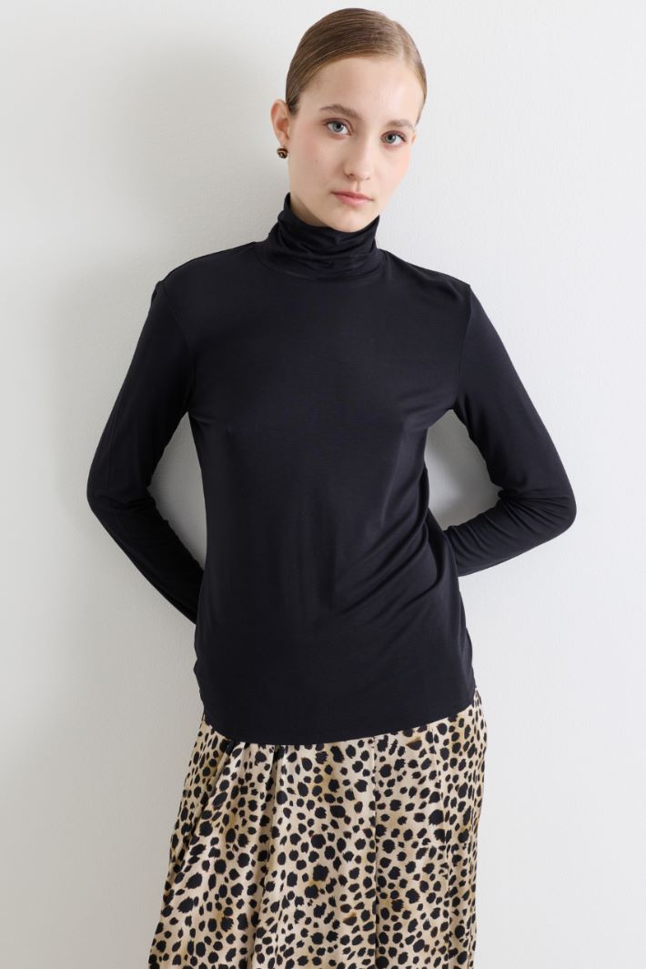 Dolcevita in jersey stretch - NERO - Intrend - 2