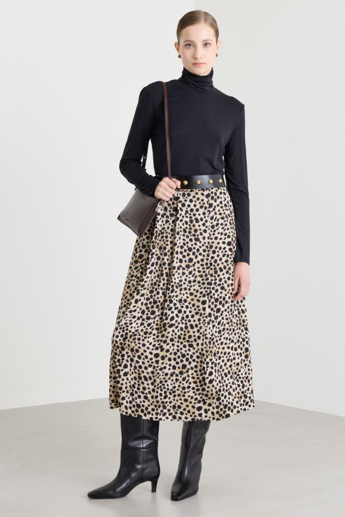 Dolcevita in jersey stretch - NERO - Intrend