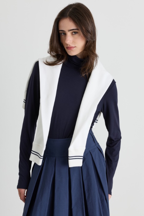 Stretch jersey roll-neck - Intrend