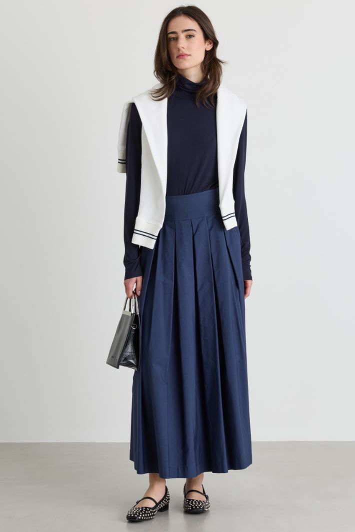 Dolcevita in jersey stretch - BLU - Intrend