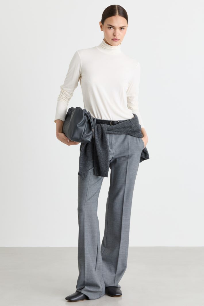 Dolcevita in jersey stretch - BIANCO - Intrend