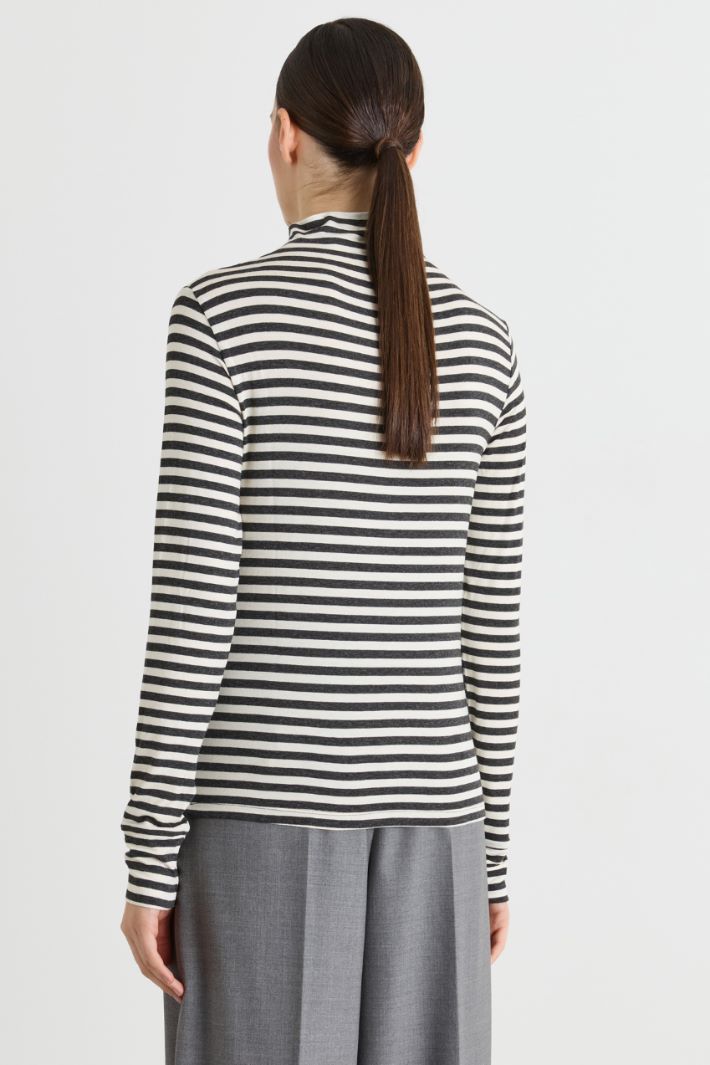 Top con collo alto - GRIGIO BIANCO - Intrend - 4