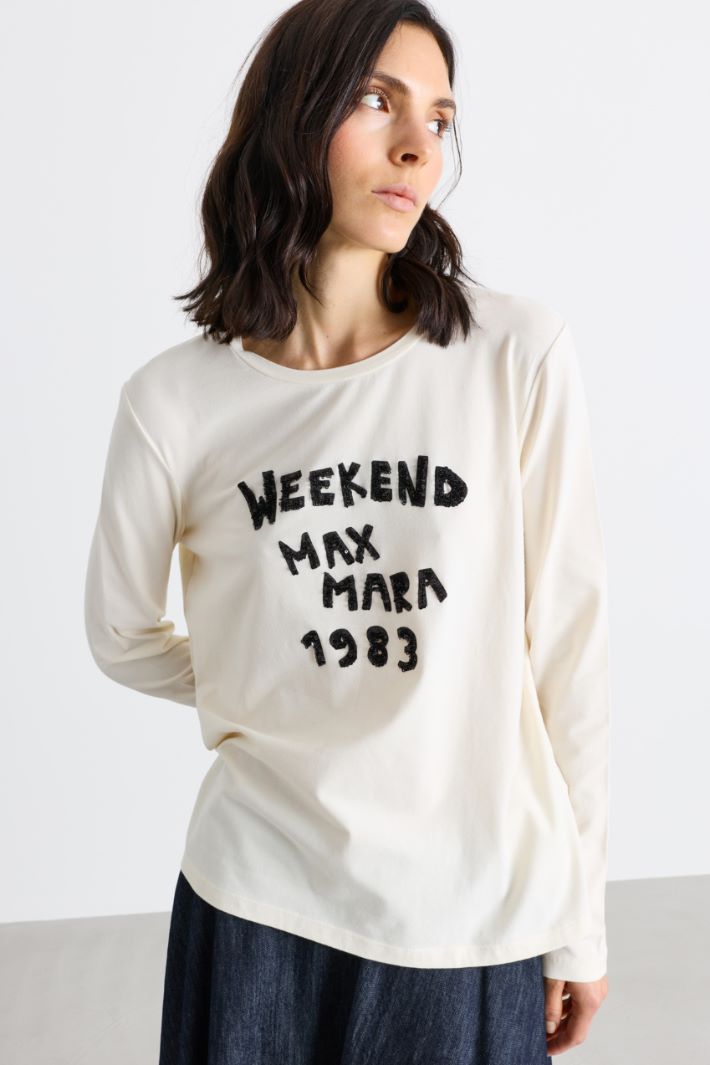 T-shirt con ricamo - BIANCO - Intrend - 3