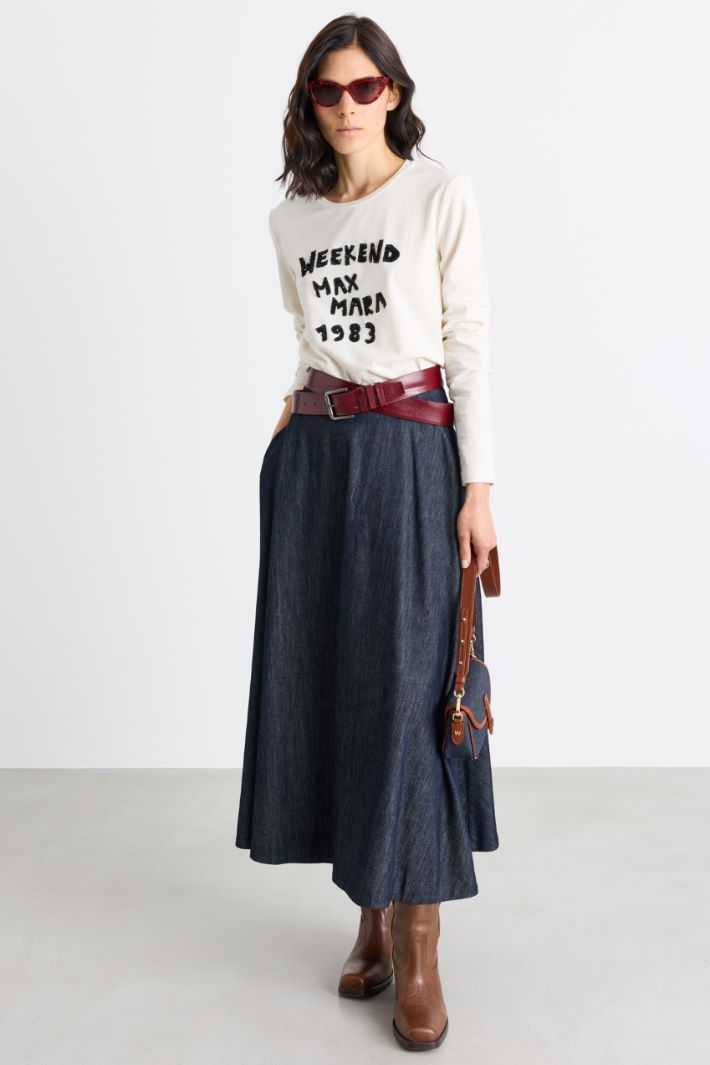 T-shirt con ricamo - BIANCO - Intrend