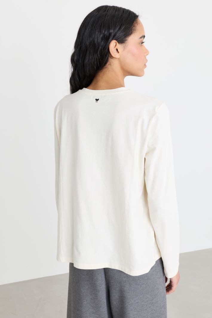 Besticktes T-Shirt - WEISS - Intrend - 4