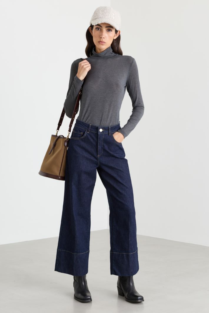 Top con collo alto - GRIGIO - Intrend
