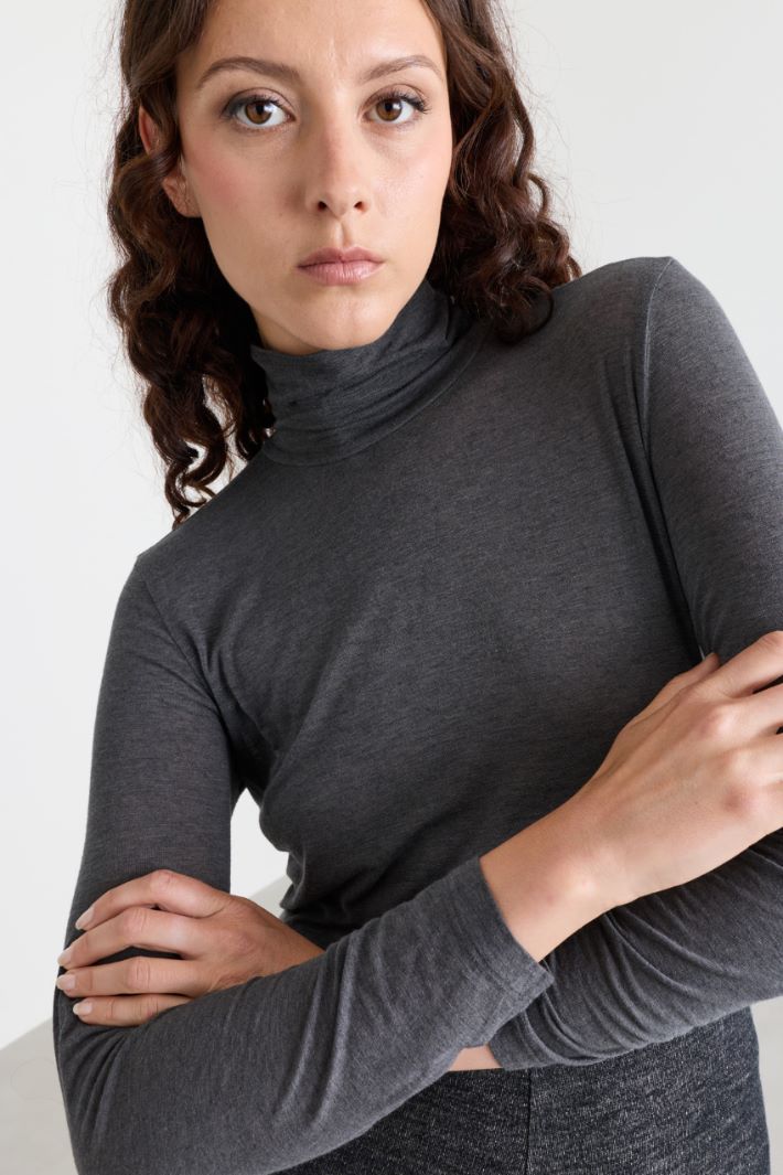 Top con collo alto - GRIGIO - Intrend - 3