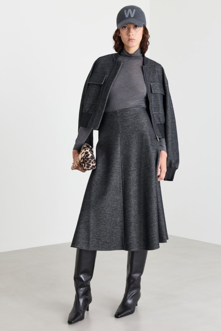 Top con collo alto - GRIGIO - Intrend