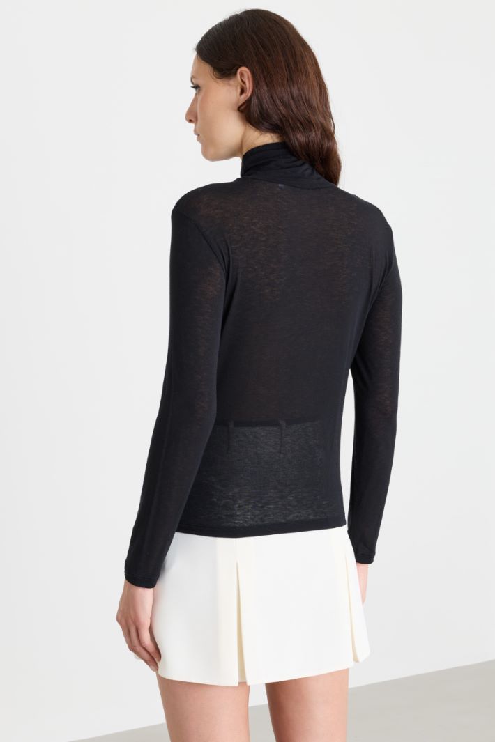 Top con collo alto - NERO - Intrend - 4