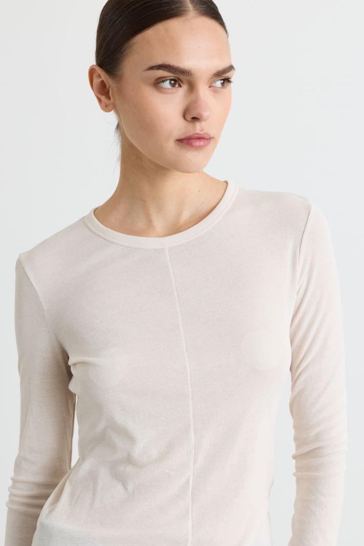 T-shirt aderente in jersey - BIANCO - Intrend - 3