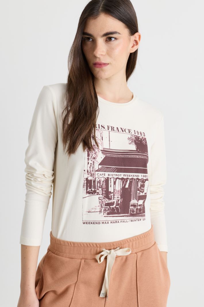 Top con stampa - BIANCO MARRONE - Intrend - 2