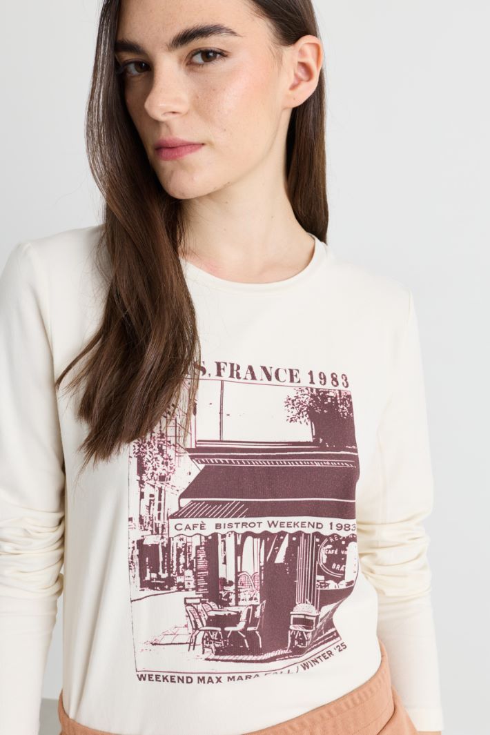Top con stampa - BIANCO MARRONE - Intrend - 3