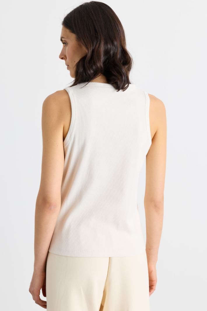 Jersey vest top - BIANCO - Intrend - 4