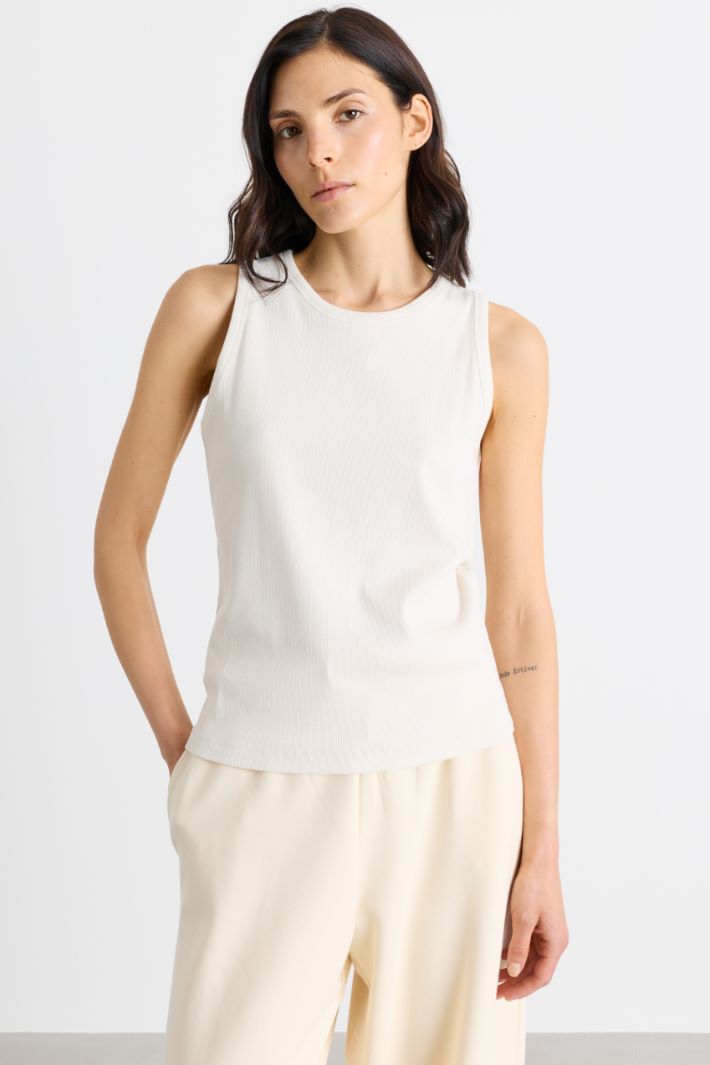 Jersey vest top - BIANCO - Intrend - 2