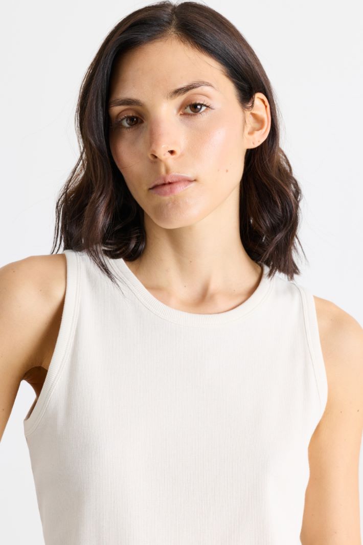 Jersey vest top - BIANCO - Intrend - 3