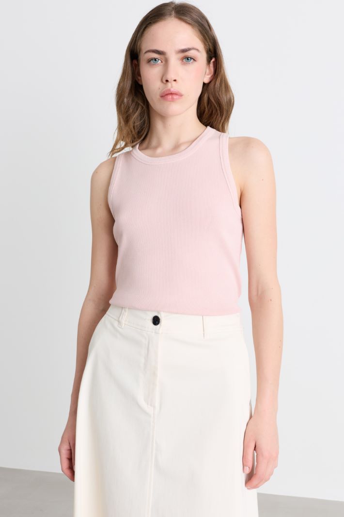 Top dalla linea dritta - ROSA - Intrend - 2