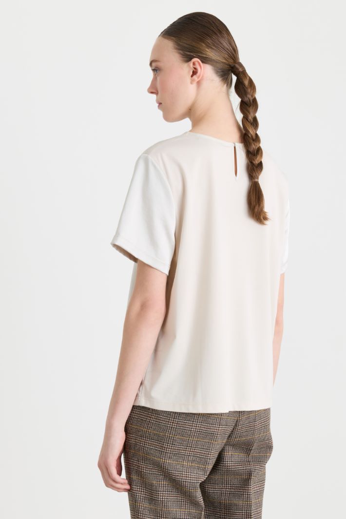 T-shirt con chiusura a goccia - BIANCO - Intrend - 4