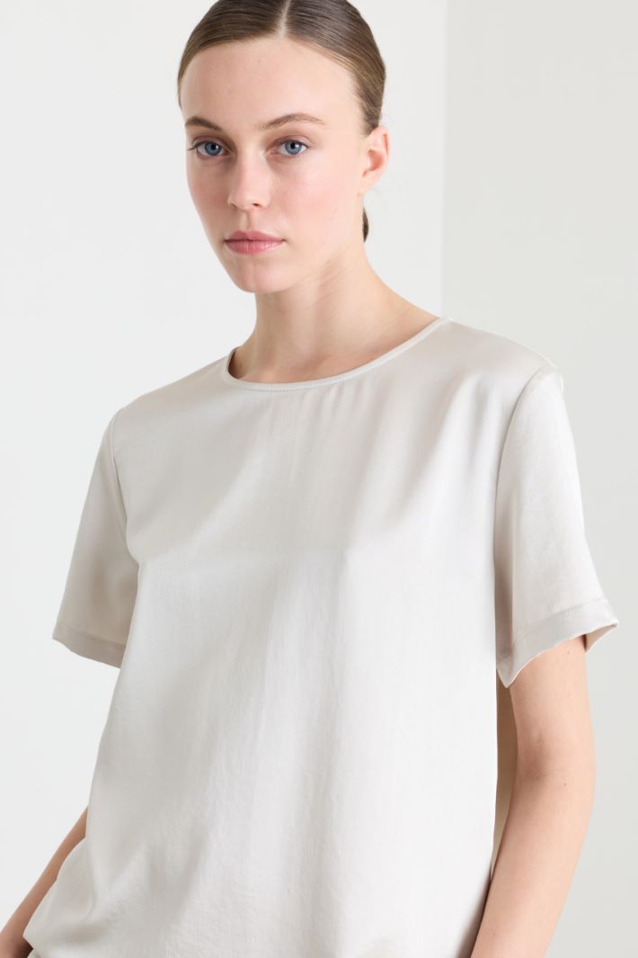 T-shirt con chiusura a goccia - BIANCO - Intrend - 3