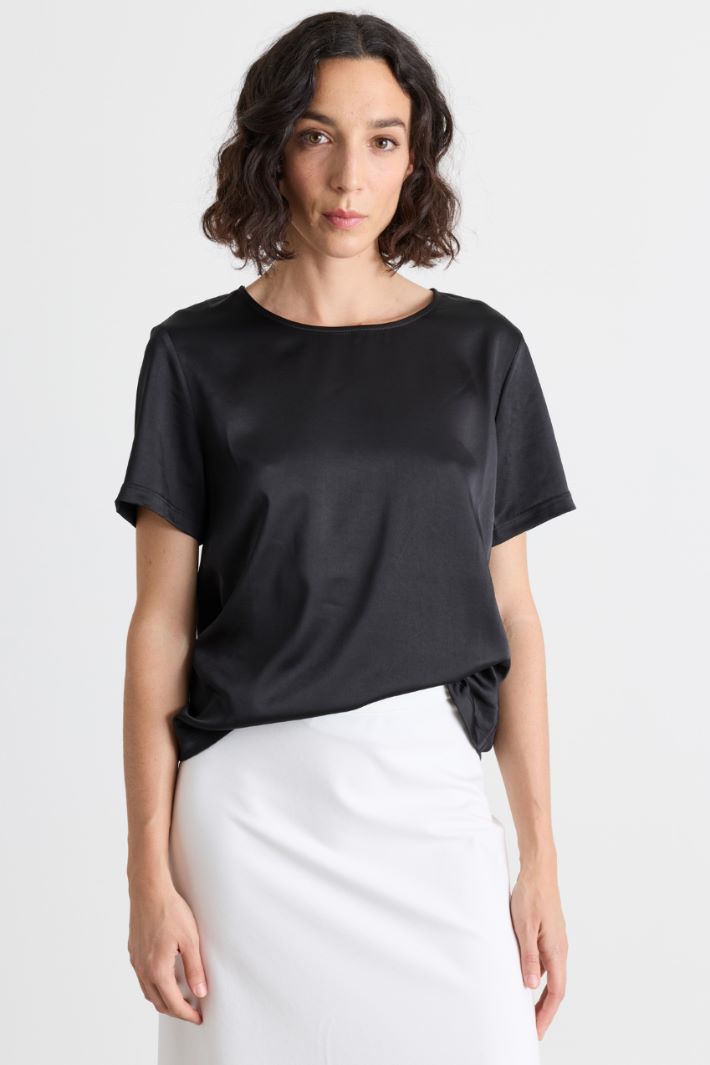 T-shirt con chiusura a goccia - NERO - Intrend - 2