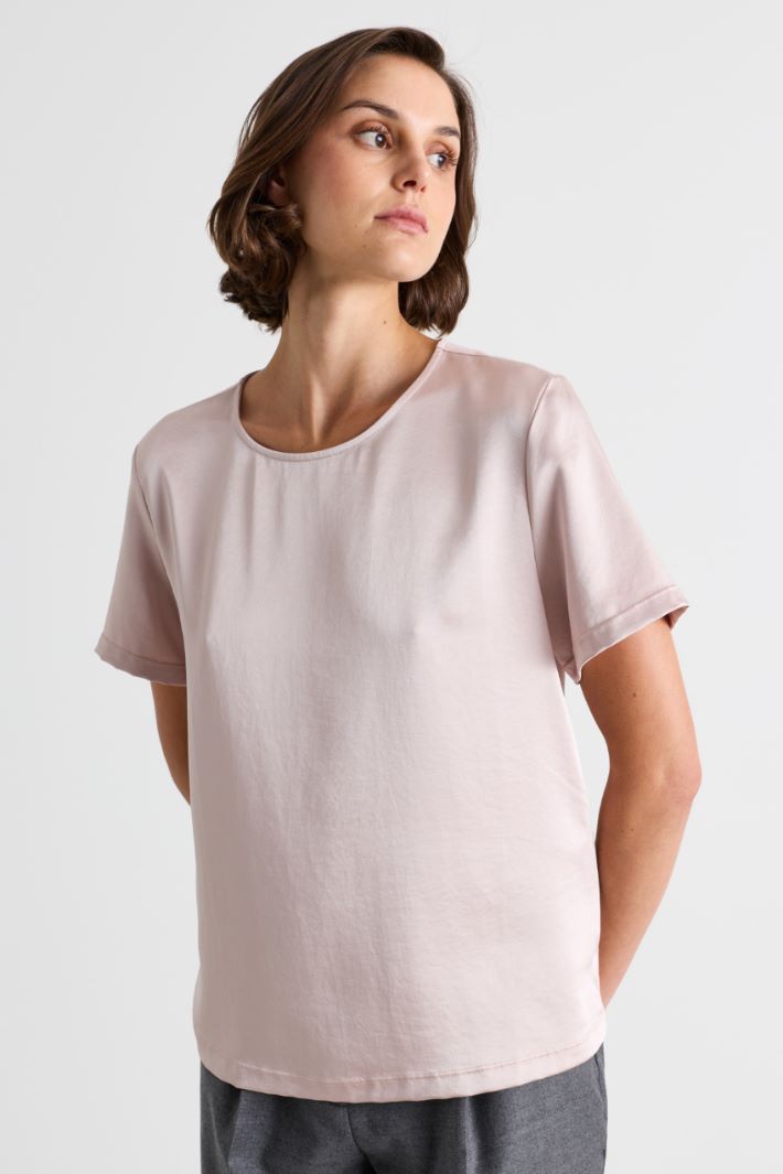 T-shirt con chiusura a goccia - AVORIO - Intrend - 2