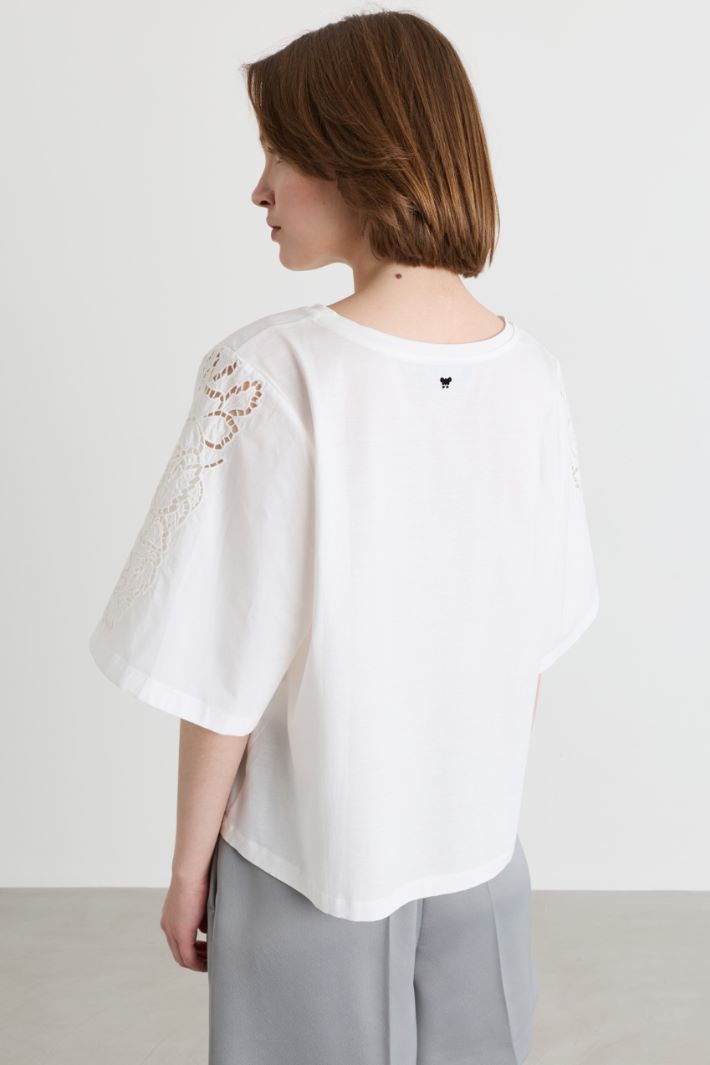 Top con ricami - BIANCO - Intrend - 4