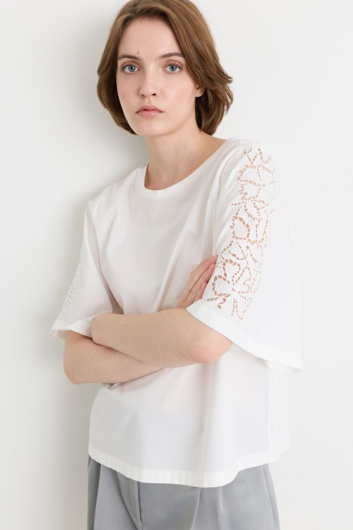 Top con ricami - BIANCO - Intrend - 3