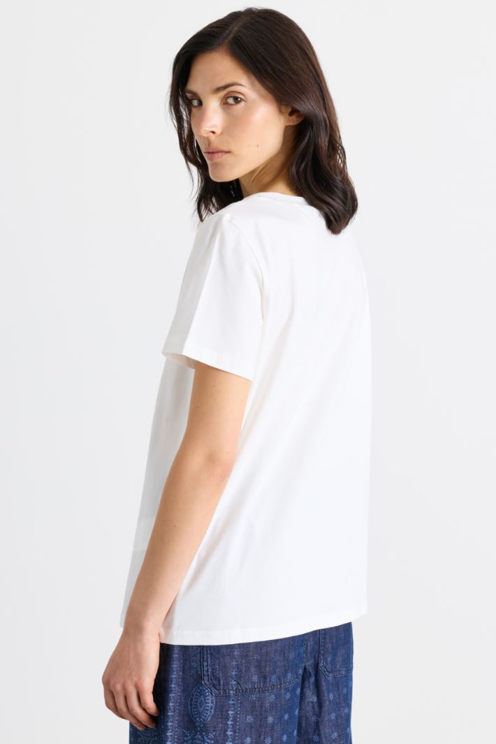 Jersey T-shirt - WHITE - Intrend - 4