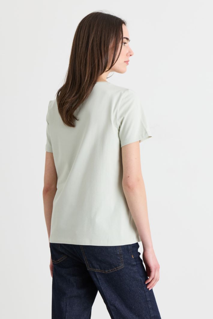 T-shirt in jersey -  VERDE - Intrend - 4