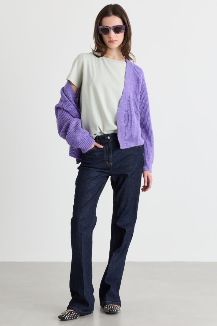 T-shirt in jersey -  VERDE - Intrend