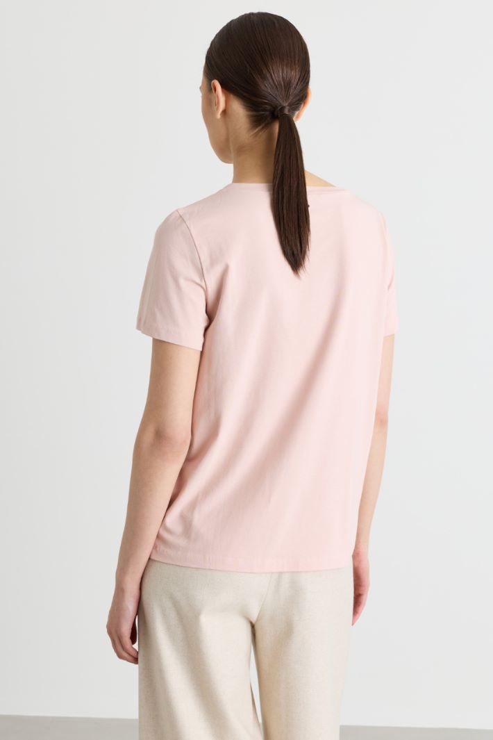 Jersey T-shirt - PINK - Intrend - 4