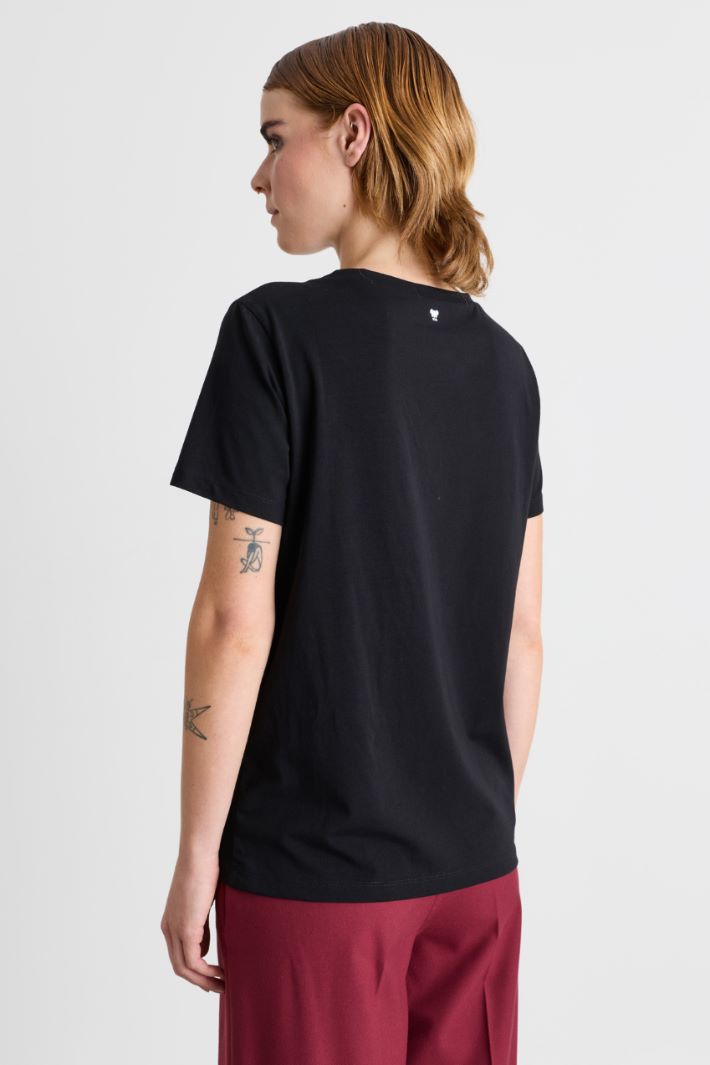 T-shirt in jersey - NERO - Intrend - 4