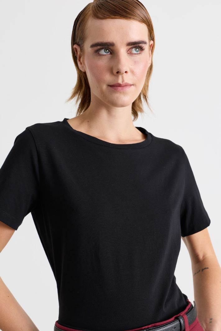 T-shirt in jersey - NERO - Intrend - 2