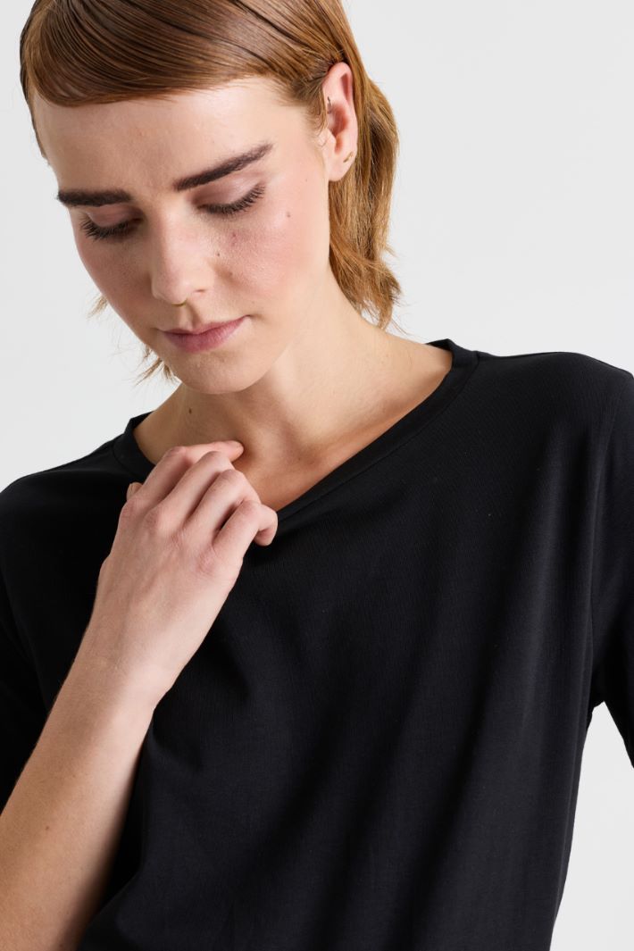 T-shirt in jersey - NERO - Intrend - 3