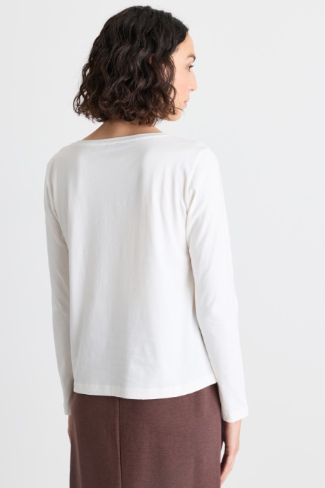 T-shirt in jersey di puro cotone con stampa
