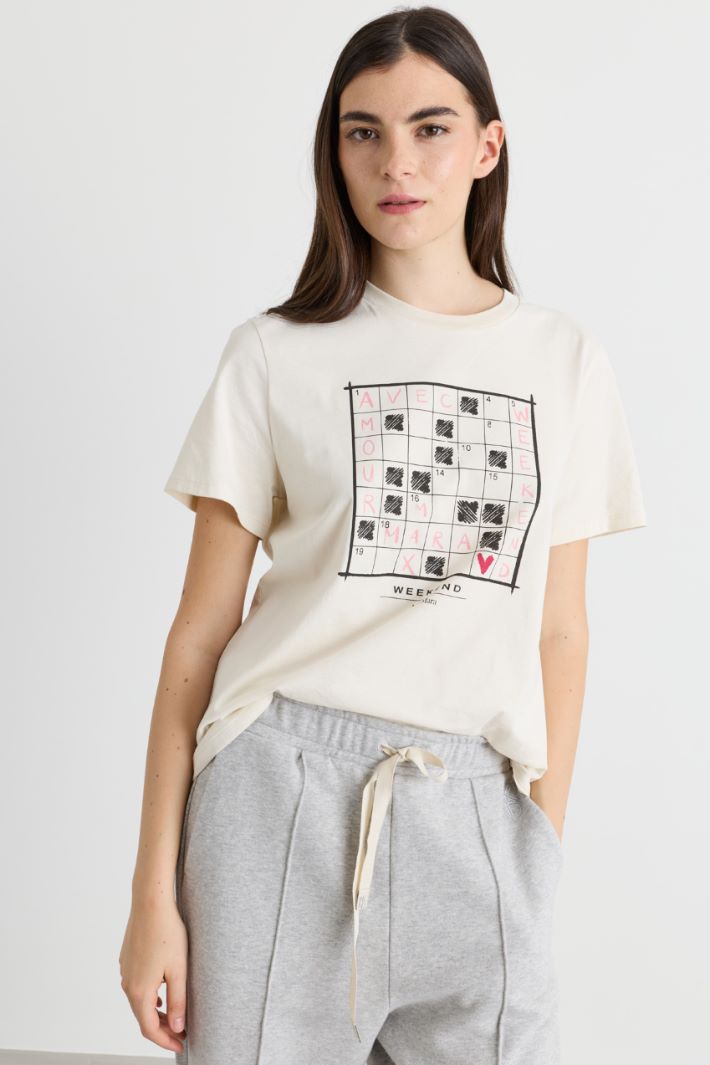 T-shirt con stampa - BIANCO - Intrend - 2