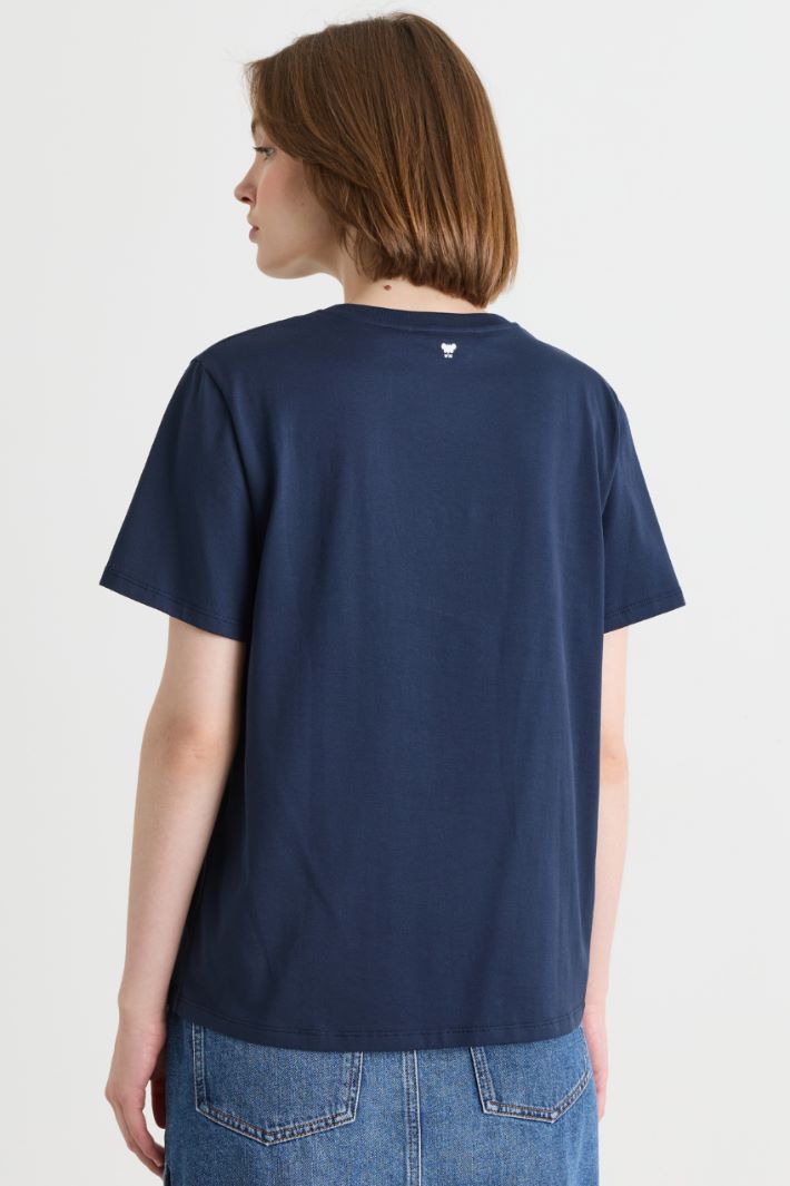 T-shirt con stampa - BLU - Intrend - 4