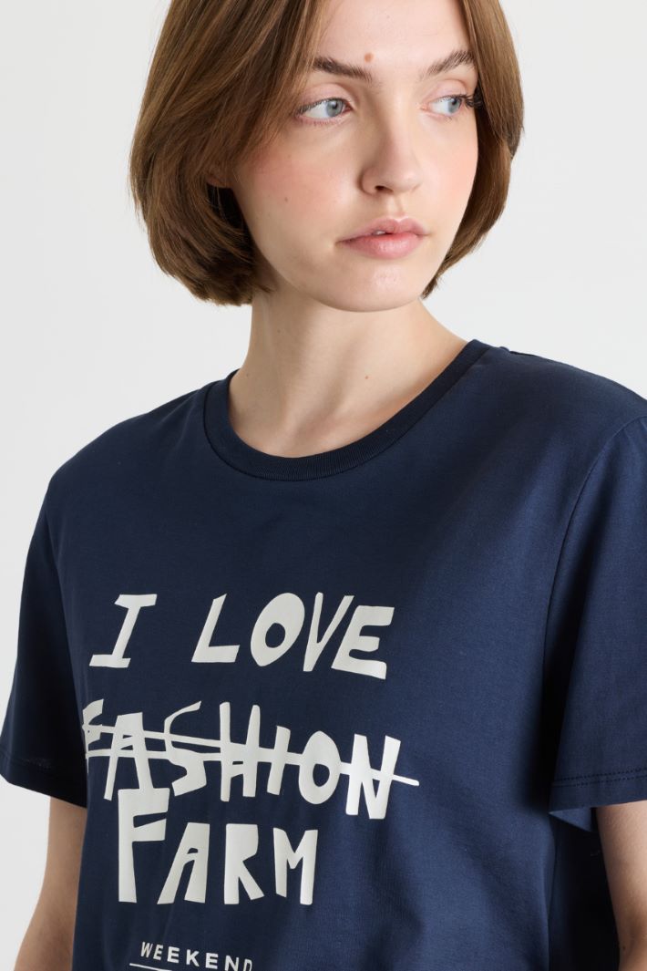 T-shirt con stampa - BLU - Intrend - 3