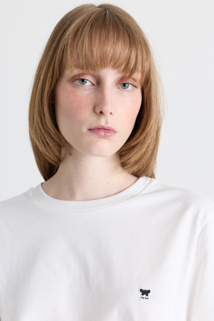 T-Shirt mit Stickerei - WEISS - Intrend - 3