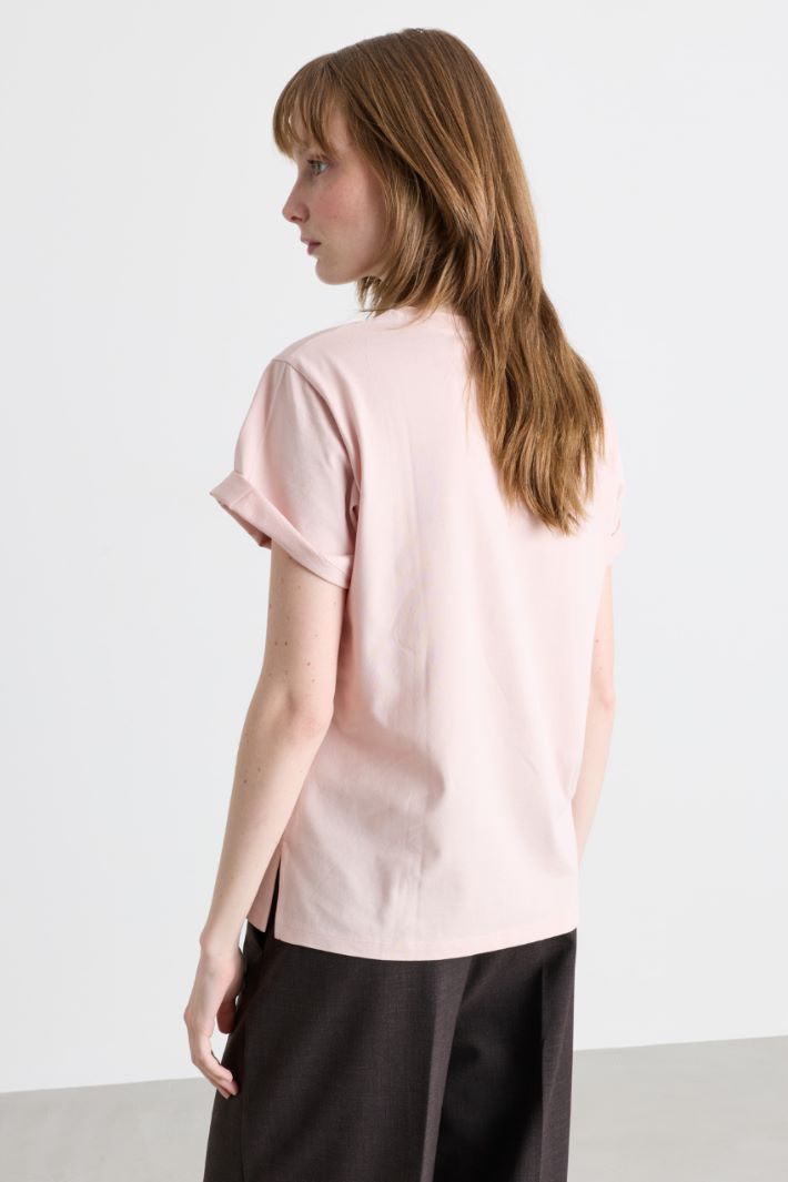 T-shirt con ricamo - ROSA - Intrend - 4