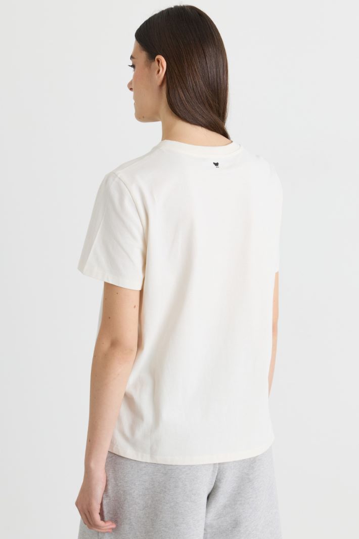 T-shirt con stampa - BIANCO NERO - Intrend - 4