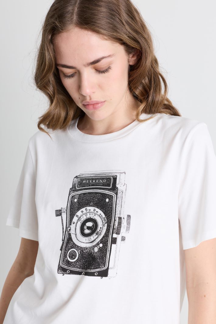 T-shirt con stampa - BIANCO NERO - Intrend - 3