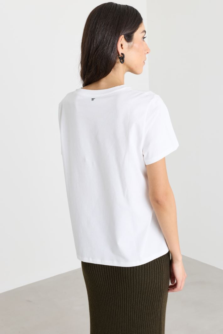 T-shirt con stampa - BIANCO NERO - Intrend - 4
