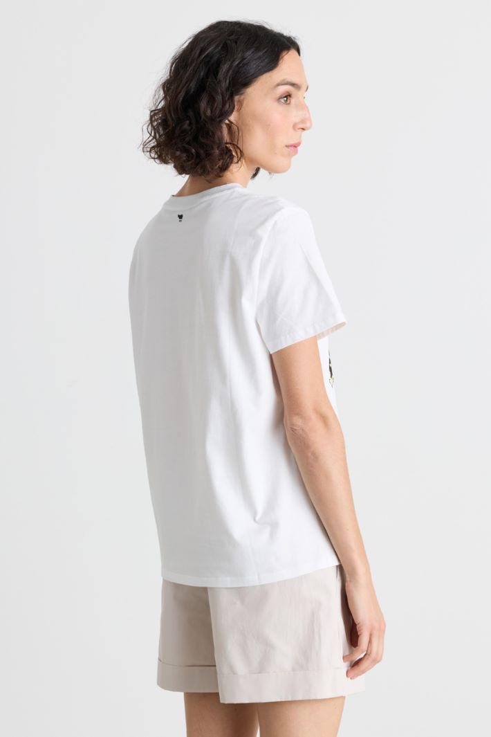 T-shirt con stampa - BIANCO - Intrend - 4
