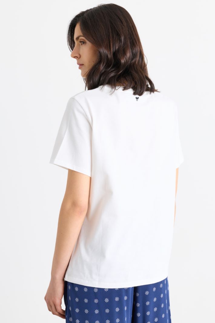 T-shirt con ricamo - BIANCO - Intrend - 4