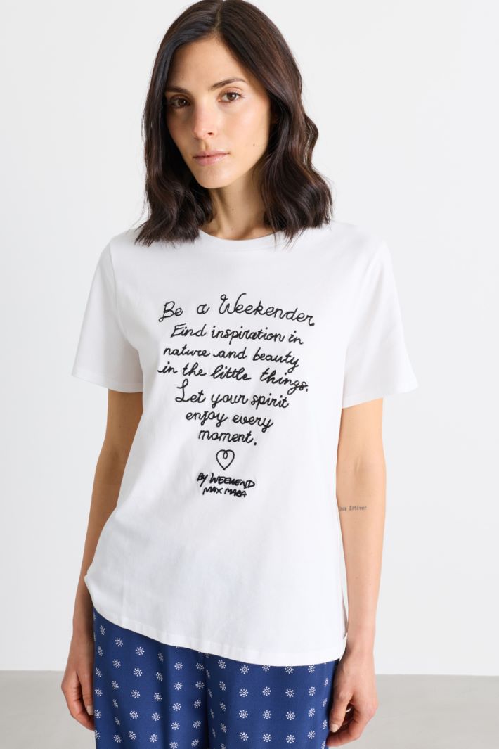 T-shirt con ricamo - BIANCO - Intrend - 2